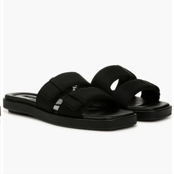 Nwt! Vince Rhonde slide sandal black leather